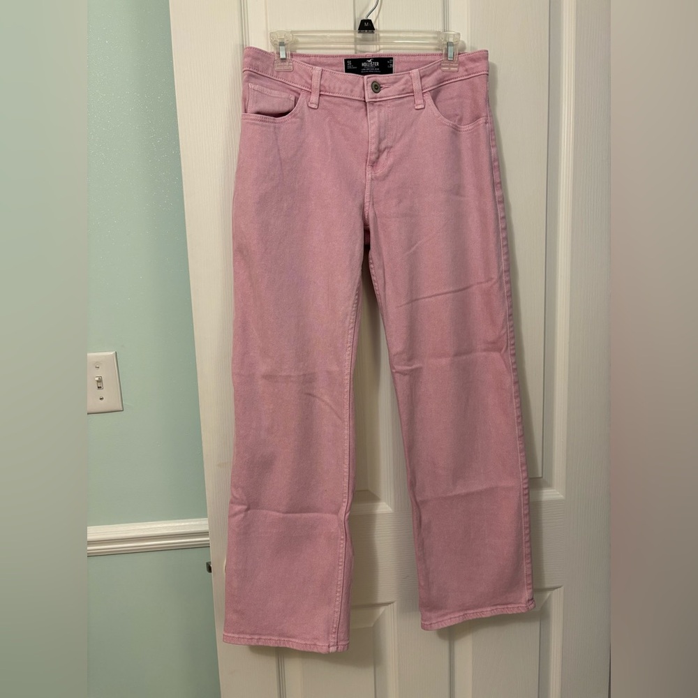 Hollister Low Rise Dad Jean Pink - Size 5S / 27